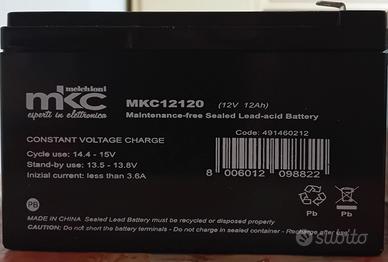 Batterie  MKC 12120 , 12 v. come da foto