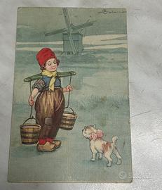 CARTOLINA VINTAGE BUONA PASQUA FIRMATA COLOMBO FP