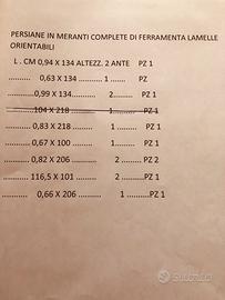 Persiane in meranti