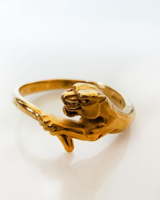 Anello Carrera y Carrera oro 18 kt pantera tg52