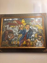 Pittura a olio Beppe Serafini