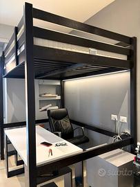 STORÅ Struttura per letto a soppalco e materasso