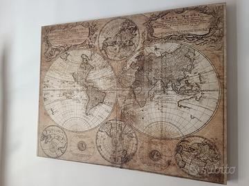 Quadro tela planisfero