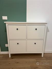 Scarpiera Hemnes colore Bianco