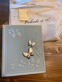 Portafoto album con farfalle in argento Valenti