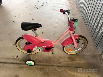 Bicicletta bambina 3/6 anni B-twin rosa