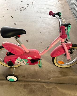Bicicletta bambina 3/6 anni B-twin rosa