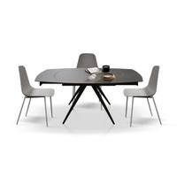 Tavolo rotante Allungabile ceramica bianco  grigio