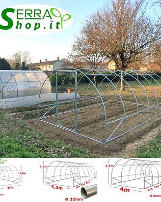 Struttura serra tunnel orto archi giardino piante