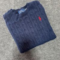 Maglione Polo Ralph Lauren Trecce Blu Navy - S - N