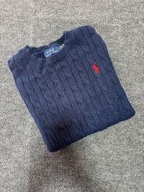 Maglione Polo Ralph Lauren Trecce Blu Navy - S - N