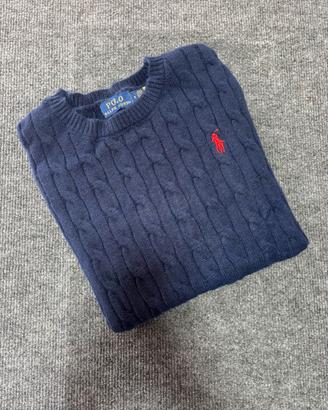 Maglione Polo Ralph Lauren Trecce Blu Navy - S - N