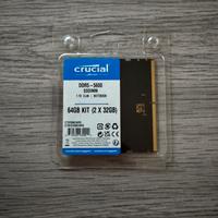 Crucial RAM DDR5 64gb (2x32gb) 5600MHz SODIMM