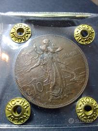 Moneta da 10 Cent.( CINQUANTENARIO) 1911