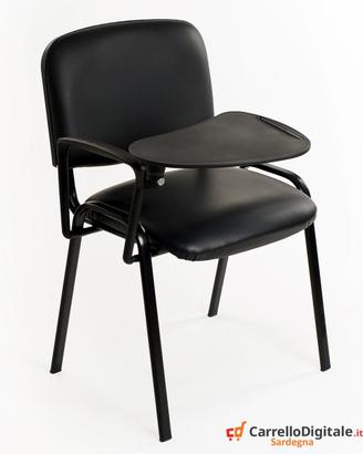 Sedia Imbottita in EcoPelle NERO con RIBALTINA