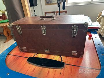 Baule valigia bauletto antico cassapanca pelle leg