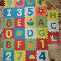 Tappeto puzzle bambino lettere e numeri