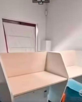 Scrivania con 4 postazioni gaming fiere callcenter