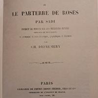 Gulistan  - poesia persiana - Saadi (in francese)