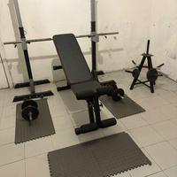 Panca pesi e porta pesi