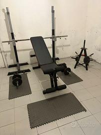 Panca pesi e porta pesi
