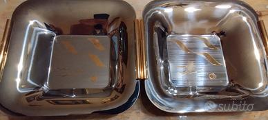 vassoi acciaio inox con decorazioni
