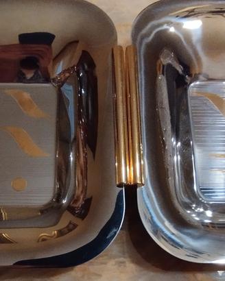 vassoi acciaio inox con decorazioni