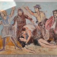 lotto di 4 dipinti 180x250 grandi dimensioni TIHI