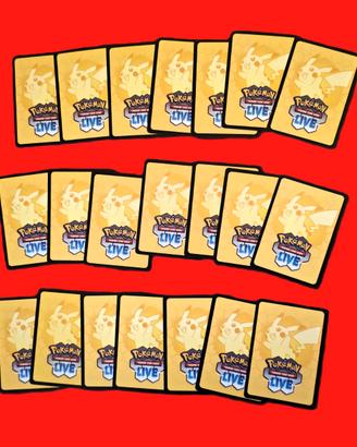Lotto 21 codici Pokémon GCC TCG Online Live 2026