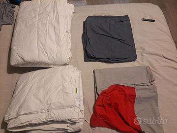 Copriletto + piumini + lenzuola singolo