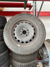4 gomme cerchiate da neve fiat 500