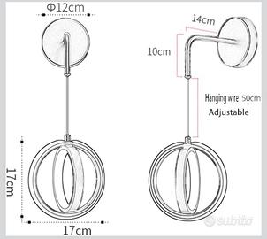 2 Applique camera da letto