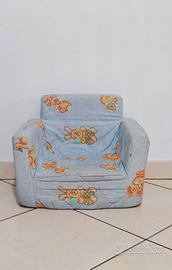 Poltroncina per bambini imbottita fantasia orsetto
