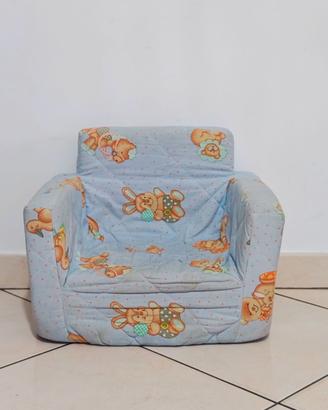 Poltroncina per bambini imbottita fantasia orsetto