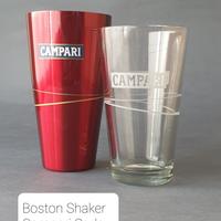 Boston shaker Campari + 4 bicchieri Martini 