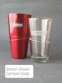 Boston shaker Campari + 4 bicchieri Martini 