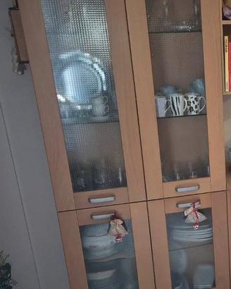  credenza ante in vetro satinato.