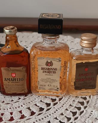 Lotto di 3 miniliquori di saronno  vintage 70s 