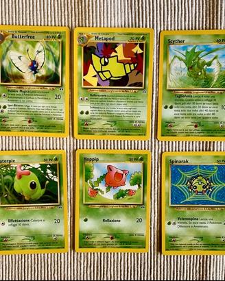 6 carte Pokémon Neo Discovery, 1 rara
