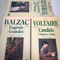 libri di Balzac, Voltaire e Stendhal