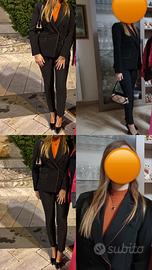 Tailleur nero e arancio Coconuda