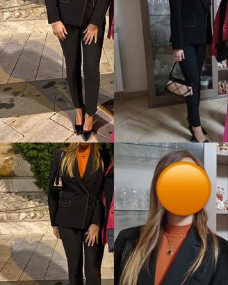 Tailleur nero e arancio Coconuda