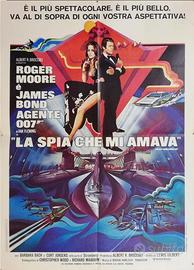 Manifesto cinema La spia che mi amava 140x100cm