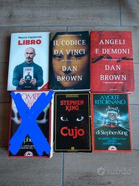 libri vari Stephen King, Dan Brown Maccio Capatond