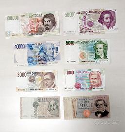 Lotto Banconote Lire Italiane