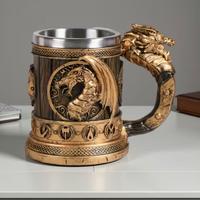 Bicchiere da Birra Drago in Acciaio Inossidabile