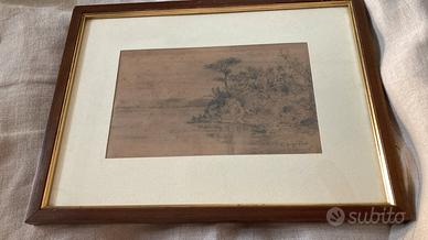 Disegno su carta originale firmato Eugenio Gignous