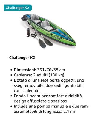canoa 2 posti INTEX  Challenger K2 