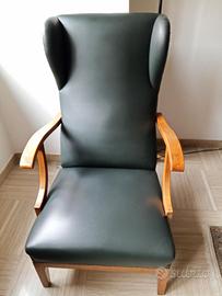 POLTRONA VERDE IN PELLE