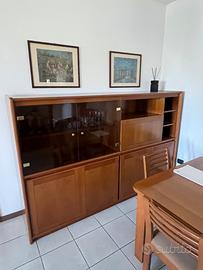 Vetrina vintage in legno massello